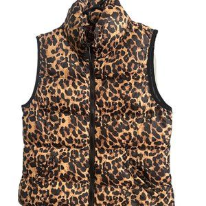 Cisono Cheetah Print Puffer Vest - Size L